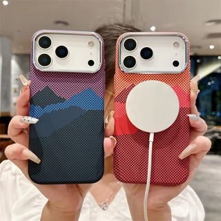 [JLK] Ốp Điện Thoại Sợi Carbon Kelvar Sang Trọng Cho iPhone 17 Pro Max Sạc Không Dây Từ Tính Siêu Mỏng Cứng Nhiều Màu Sắc