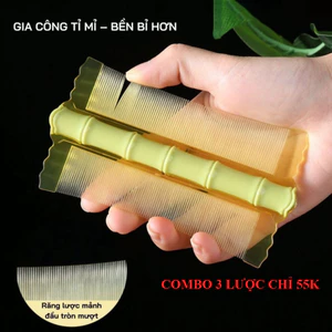 Combo 2 lược chải chấy lược chải gàu siêu mịn, răng dày khít 1mm, an toàn da đầu, loại bỏ chấy gàu hiệu quả