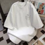 Áo thun nam nữ kiểu dáng thường ngày - họa tiết mèo đơn giản - 100% cotton - thời trang và dễ phối đồ - dáng rộng-T050