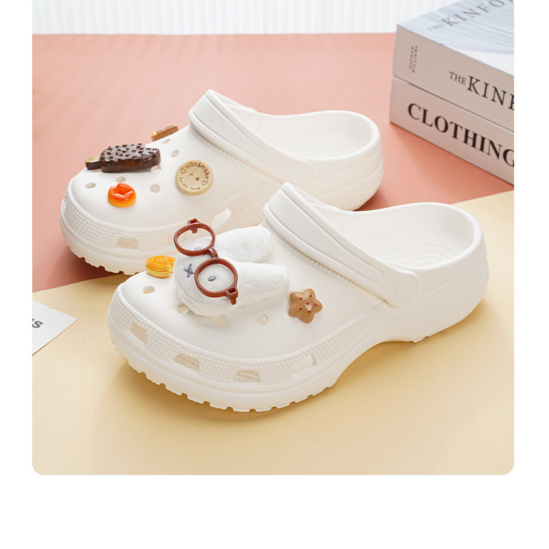 Phụ kiện Miffy thỏ ba chiều cho Crocs, khóa hoa dễ thương tháo rời, phụ kiện trang trí