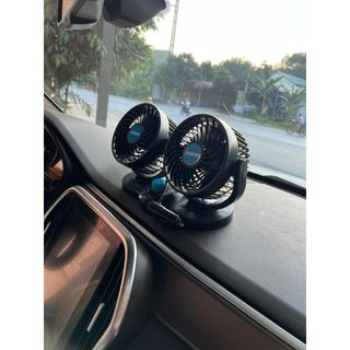 Quạt Ô Tô 2 lồng quạt cho xe tải, xe con điện 12v và 24v