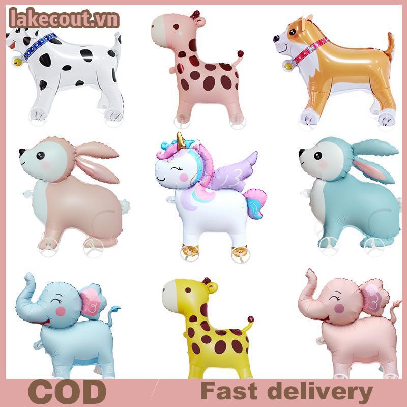 Lưới 4D Hoạt Hình Lá Bóng Voi Đứng Bóng Bay Đi Bộ Có Bánh Xe Cho Trẻ Em Trang Trí Tiệc Sinh Nhật Cho Bé Tắm Linh cẩu