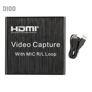 Dioo Dioo Video Capture Card USB2.0 HDMI Loop & 8209;Out Hỗ trợ 4K Thiết bị điện tử 0,4a 5V DC