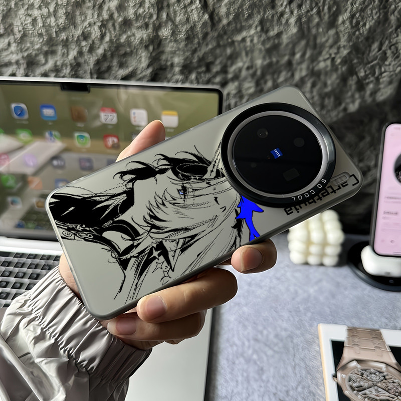 Ốp Điện Thoại Micro Matte Hard Wuthering Waves Cartethyia Cho Vivo X300 Pro X200 Ultra X200 Pro X100S Pro V60 V50 V40 Cho Vivo X200S X100s X100 Pro X90 X80 X70 Vỏ Vivo Chống Sốc