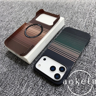 Thích Hợp Cho iPhone 17 Promax Nửa Gói Họa Tiết Sợi Carbon Vỏ Điện Thoại Apple 17 Pro Cảm Giác Da Cá Tính 17Air Thời Trang 117 Từ Tính Tản Nhiệt Nửa Gói