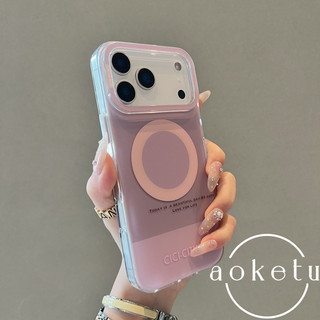 · Ins Girl Heart Dopamine Vỏ từ tính da tương phản Thích hợp cho iPhone 17 Promax Apple 14 Vỏ điện thoại 15 Mới 16 Pro Nữ 13 Cặp đôi 17pm Vỏ silicon chống rơi