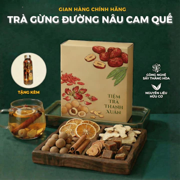 Trà Gừng Đường Nâu Cam Quế – Hỗ Trợ Giảm Đau Bụng Kinh, Ngủ Ngon, Dễ Ngủ | Tiệm Trà Thanh Xuân