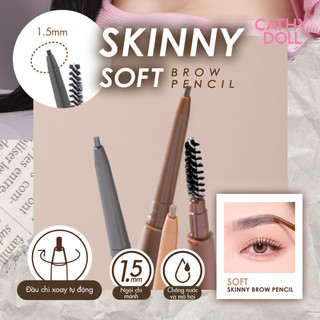 Chì Kẻ Mày Đầu Chì Tròn Siêu Nhỏ Cathy Doll, Chống Nước, Lâu Trôi Skinny Soft Brow Pencil 0.06 g