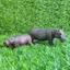 Đồ chơi giáo dục khoa học cho trẻ em Mô phỏng chắc chắn Mô hình động vật hoang dã Hippo Rhino Nhựa Đồ trang trí nhận thức Quà tặng
