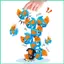 Trò chơi cân bằng Chiến lược vui nhộn Đồ chơi Thiết kế chim Trò chơi xếp chồng để phối hợp mắt tay Mẫu giáo Ngày lễ tại nhà sonlekvn