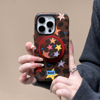 Phim Từ Tính Phong Cách Thu Đông Thích Hợp Cho 17Promax Vỏ Điện Thoại In Da Báo Ngôi Sao iPhone16 Chống Sốc Sản Phẩm Mới