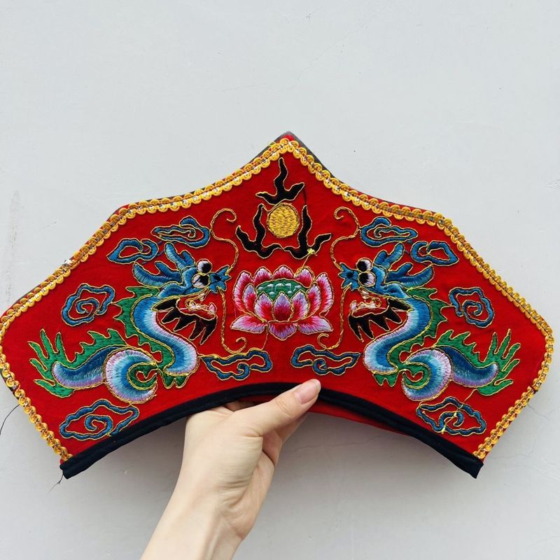 Đôi Rồng Đôi Phượng Hoàng Phật Nón Thêu Đỏ Phật Nón Cao Cấp Pháp Nón Thêu Tay Rung Nón Monk Nón Mage Tiếp Liệu