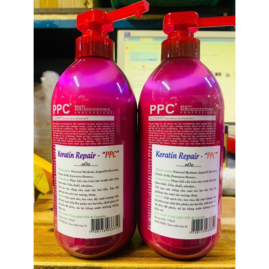 Hấp dầu PPC 750ml Phục Hồi Tóc Hư Tổn Chuyên Sâu, Giảm Khô Xơ & Tóc Nát Chuẩn Salon