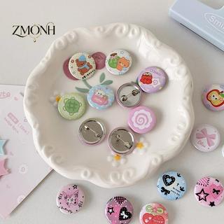ZMONH 6 cái hoạt hình dễ thương mini nút huy hiệu kawaii retro cho bé gái và trẻ em, phù hợp túi đựng và DIY trang trí