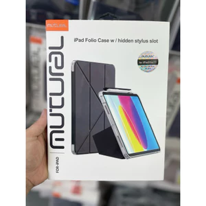 Bao Da iPad Mutural Folio Gập Chữ Y - Lưng Trong Suốt, Có Khay Đút Bút, Tự Động Tắt Bật Cho Air Pro Gen