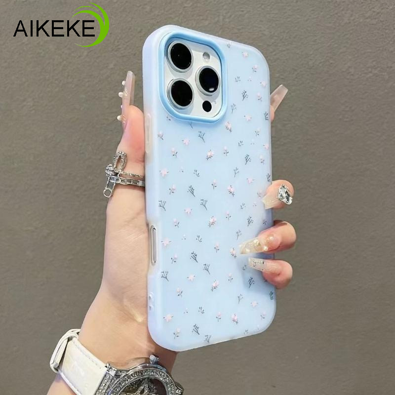 Ốp Điện Thoại Mờ Hoa Tươi Thời Trang Cho iQOO Z10 Lite Z10X Z9 Lite Z9S Z6 U5X U3X U1X Vỏ Màu Kẹo Cặp Đôi Đơn Giản Ốp Lưng 2 in1