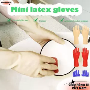 Găng Tay Làm Việc Trẻ Em NORDICLIFE, Găng Tay Cao Su Đỏ Vàng Xanh Trẻ Em, Dụng Cụ 26CM Găng Tay Bảo Vệ Dày Chống Thấm Nước Phụ Kiện Nhà Bếp