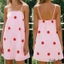 Đầm Cami Mini Mini in chấm hồng dành cho nữ