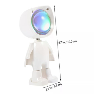 Đèn hoàng hôn Máy chiếu Robot LED Đèn ngủ lấp đầy 360° Xoay Được hỗ trợ bởi USB để trang trí phòng ngủ Quà tặng Ngày lễ tình nhân