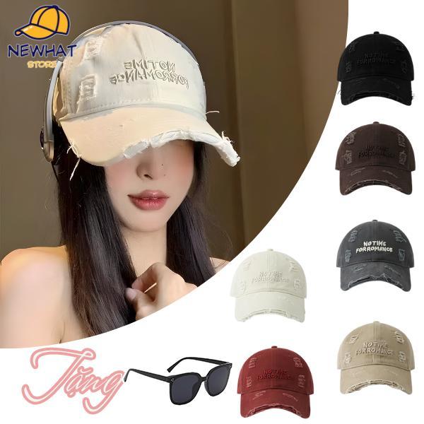 Mũ Lưỡi Trai Mài Rách [NOTIME]: Lòng Sâu Cho Đầu To, Thêu Chữ Nổi Hack Mặt, Chất Cotton Dày Dặn