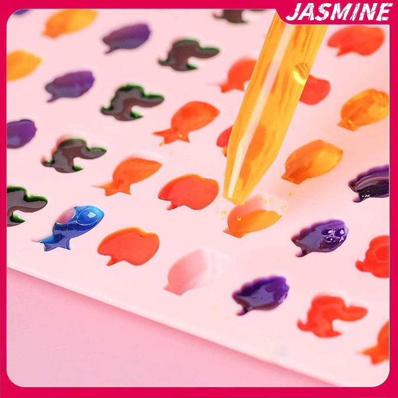JASMINE Mix Trái Cây Động Vật Silicon Khuôn Socola Thỏ Cá Mờ Kẹo Thạch Khuôn Hình Học Trái Tim Bánh Trang Trí Nướng Bánh Khay Đá Quà Tặng JASMINE