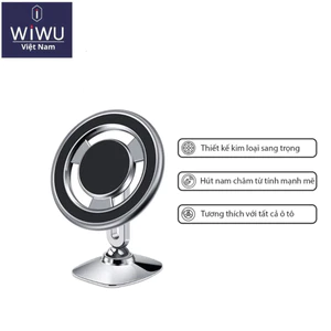Giá Đỡ Điện Thoại Ô Tô WIWU CH027 - Chất Liệu Hợp Kim Kẽm Cao Cấp, Nam Châm Từ Tính Mạnh Mẽ, Xoay Linh Hoạt 360 Độ