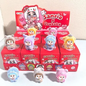 Sanrio Khóc Bé Thỏ Đổ Hộp Mù - 12 Chiếc 4cm Nhựa Mini Hình Trang Trí Bàn Làm Việc Sưu Tập Bán Buôn