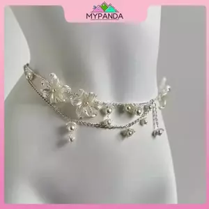 Dây đeo thắt lưng ngọc trai nhiều lớp MYPANDA Fashion Y2K Retro – Thích hợp cho bữa tiệc và mặc hàng ngày