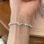 Vòng tay mèo đính cườm bạc thủ công - Tinh tế và dễ thương, phù hợp cho bé gái hoặc làm quà tặng