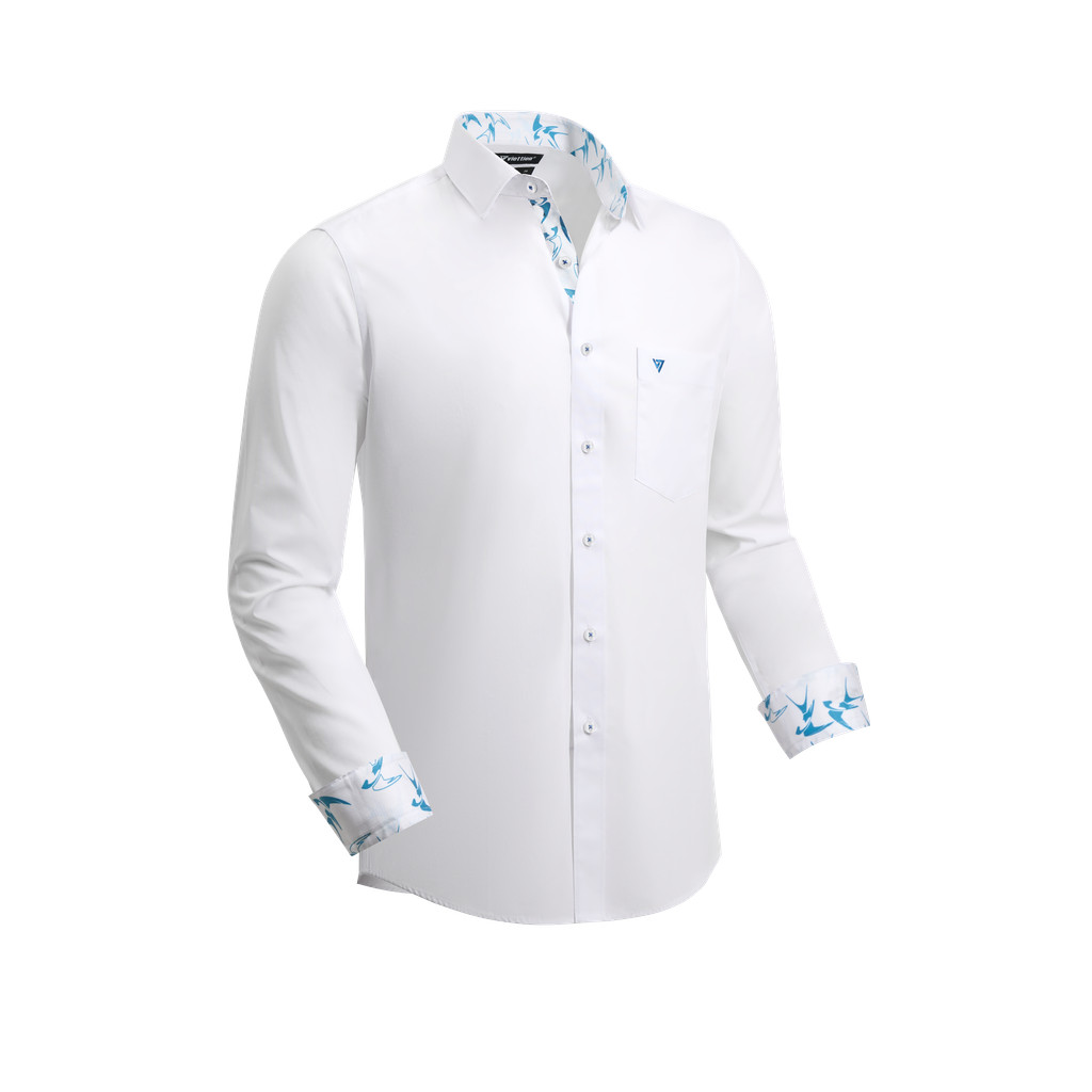 Áo sơ mi dài tay vạt tròn VIETTIEN vải Bamboo form REGULAR FIT VT00000730