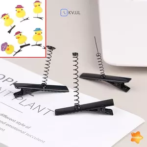 Kẹp Tóc Cá Sấu Kim Loại 40mm Có Dây Lò Xo - Phù Hợp Cho Tiệc Thời Trang và Đồ Chơi Trẻ Em