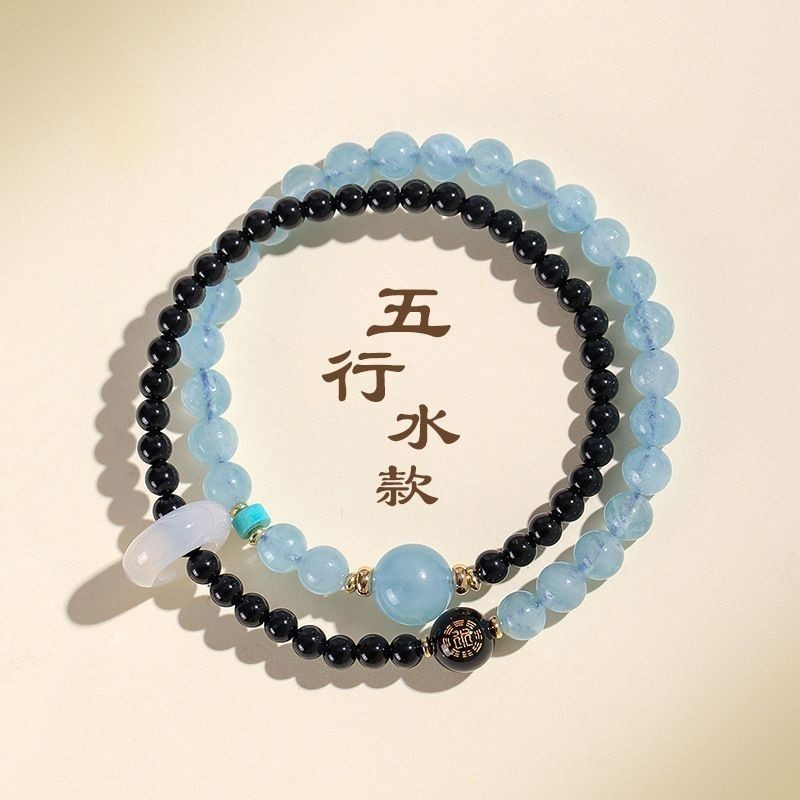 Vòng Tay Hình Tròn Đôi Kim Loại Và Gỗ