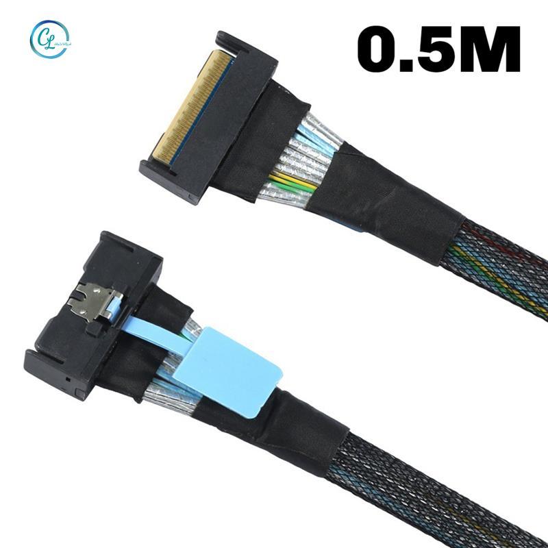 Slimline SAS MCIO SFF-8654 8I 5.0 PCIE 74pin sang MCIO 865 Dữ liệu máy chủ Cáp chuyển đổi tốc độ cao PCIE5.0 Phụ kiện PC 0.5M