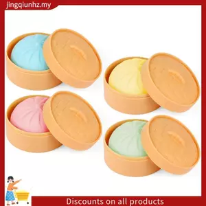 Bóp Bột Bóng Fidget Đồ Chơi Cảm Giác 4 Chiếc Bánh Bao Nhiều Màu Sắc Giảm Căng Thẳng Đồ Chơi Tay, Bun
