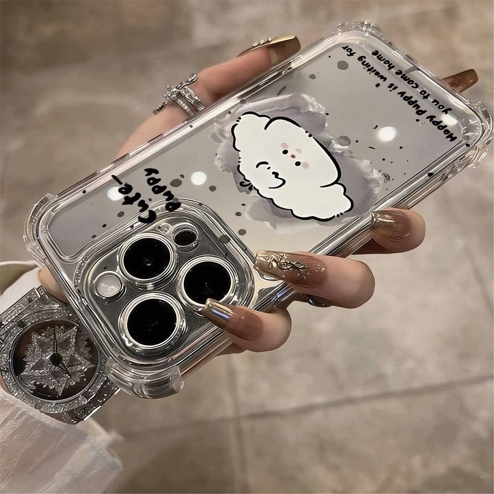 Cloud Puppy cho trường hợp iPhone 17Air iPhone 16/15/14 Quad chống ngã