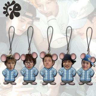 KPOP Korean Boy Group COrtis Peripheral Mobile Phone Chain Pendant Creative Mouse Martin Gold Main Training High Looks