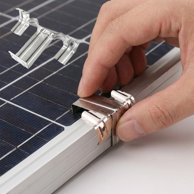 20 Kẹp thoát nước quang điện cho tấm pin mặt trời | Hệ thống dẫn hướng nước ngăn ngừa phản xạ ánh sáng | Hệ thống PV công nghiệp / dân dụng