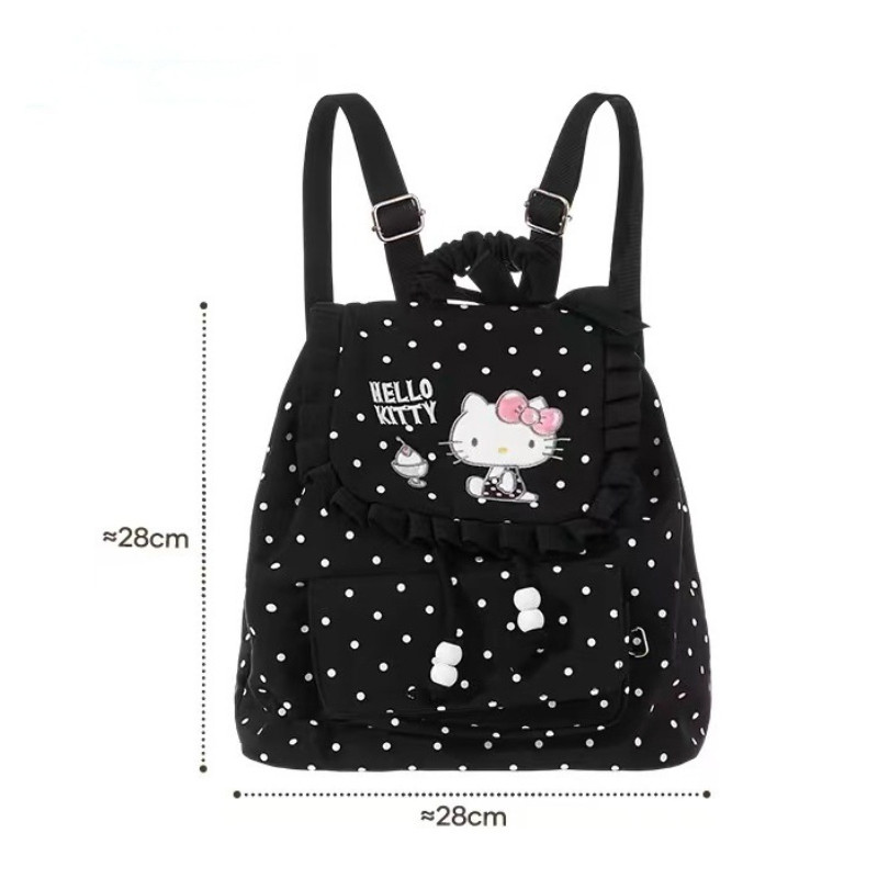 GC2 Sanrio HELLO KITTY Ba Lô Dành Cho Học Sinh Dung Tích Lớn Nhẹ In Hình Thời Trang Nữ Đi Học CG2