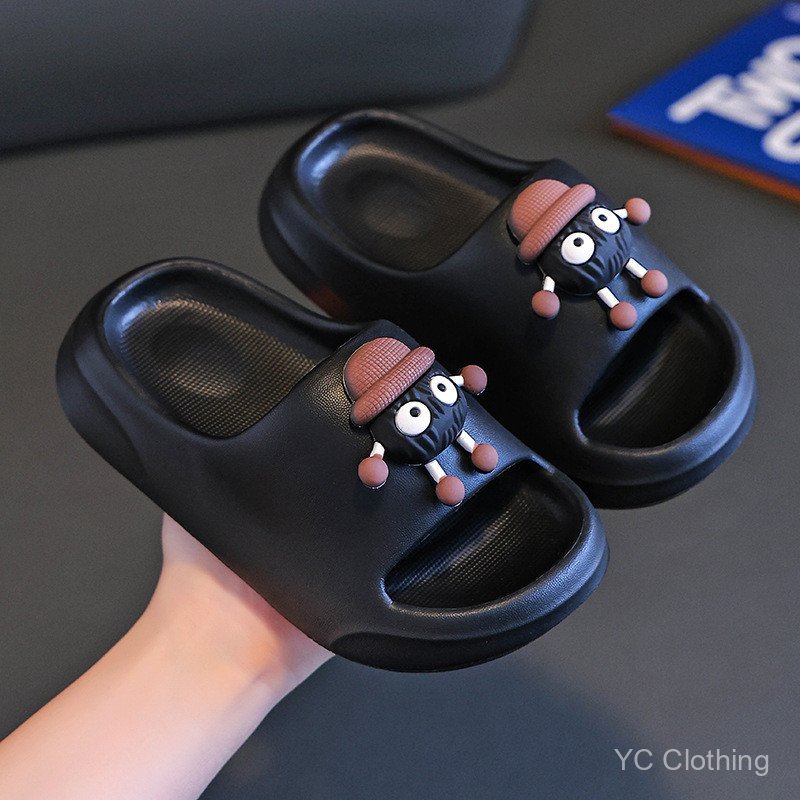 Dép đế dày cho trẻ em, dép đi trong phòng tắm EVA có cảm giác mềm mại, giày đi trong nhà chống trượt cho trẻ em
