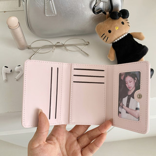 Da PU In Ngọt Ngào Ví Nữ Dễ Thương Có Thể Gập Lại Đa Năng Hộp Đựng Thẻ Tiền Mặt