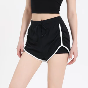 Sports Shorts Women's Summer Anti-Exposure Outdoor Running Fitness Shorts Fake Two Pieces Yoga Pants Stretch Comfortable 7AAX