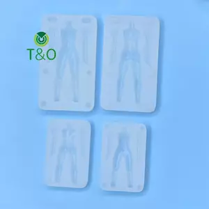 1 Bộ Đất Sét Polymer Nam Búp Bê Cơ Thể Torso Khuôn Silicon Fondant / nhựa Đất Sét DIY Búp Bê Điêu Khắc Công Cụ Mô Hình [Mới]