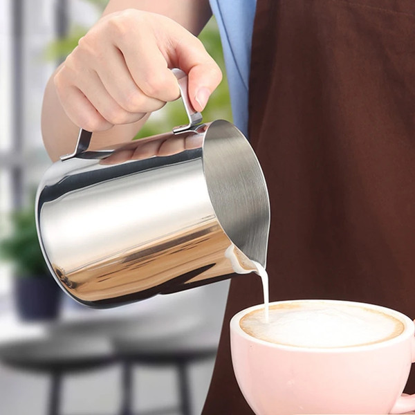 Ca Đánh Sữa Inox - Dung Tích 350ml / 600ml / 1000ml | Dụng Cụ Pha Chế Barista Chuyên Nghiệp