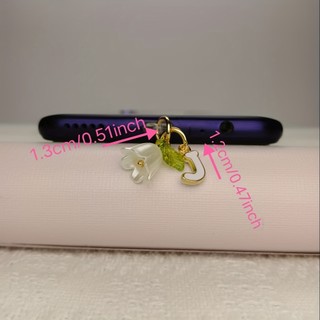Điện Thoại Di Động Chống Bụi Cắm 1 Hoa Trắng 26 Trắng Rỗng Chữ Cái Điện Thoại Di Động Chống Bụi Cắm