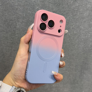 Sang Trọng Gradient Mềm TPU Dành Cho iPhone 17 Air 16E 16 15 14 13 12 11 Pro Max 17Pro iPhone17 Sạc Không Dây Full Cover