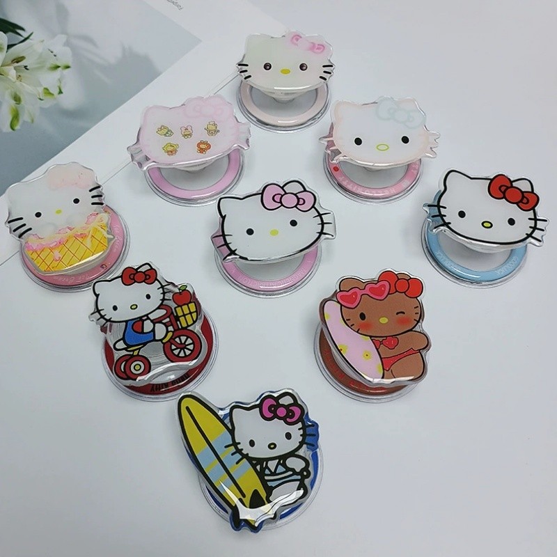Giá đỡ từ tính Giá đỡ điện thoại từ tính Dễ thương Hello Kitty Cat Giá đỡ điện thoại dễ thương