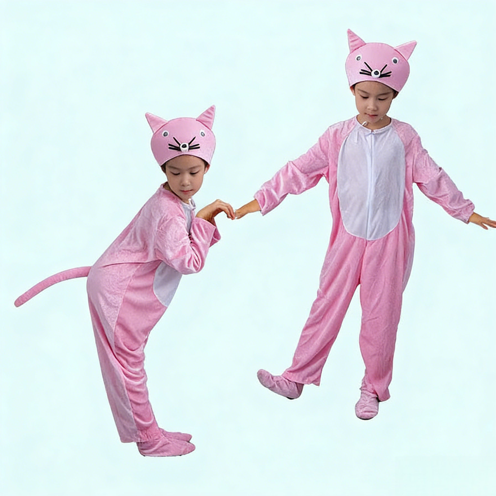 💕 HÀNG CÓ SẴN – Đầm Trang Phục Trẻ Em 3‑12 tuổi – Mèo Con + Hoạt Hình Động Vật, Thích hợp Halloween, Giáng Sinh & Ngày Trẻ Em 🎃🎉