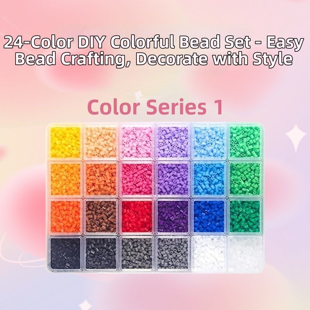 CAST Perler Hama Hạt Bộ, Bộ 24 màu 2.6mm, xếp hình thủ công sáng tạo