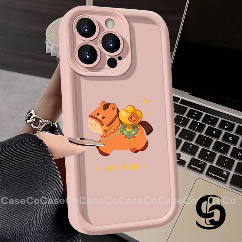 Vỏ Cho IPhone 15 17 16 13 12 14 11 Pro Max X XSMax XR 14 7 16 6S 6  8 15 Plus SE 2020 Ốp điện thoại hình ngựa con lễ hội