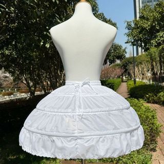 NICOLOO Petticoat, Váy lót trắng 45cm Crinoline, Cosplay JK Gothic Ball Gown Petticoats